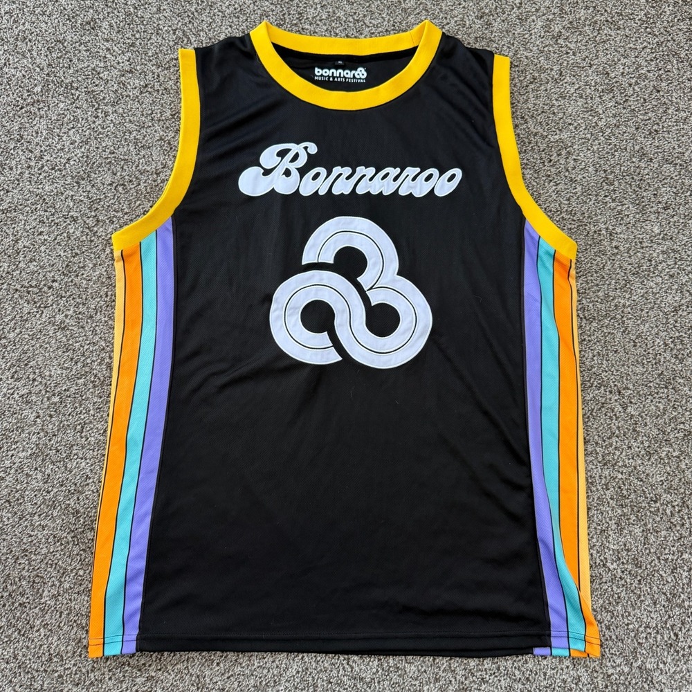 Bonnaroo Music Festival XL Black Double Sided Jersey Manchester TN 2022